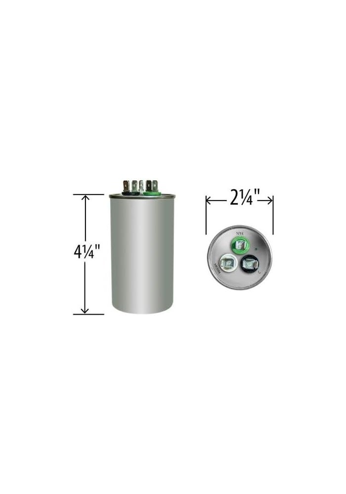 AMRAD 40 + 3 uf/Mfd Round Dual Universal Capacitor Replacement USA2274 - 370/440 VAC - Image 2