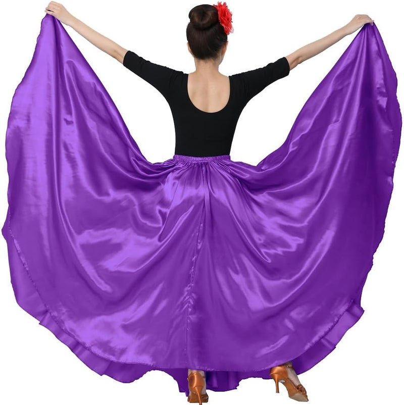 Sancan Womens Full Ankle Length Retro Long Maxi Tea Skirt for Dance Halloween Costume Party Cosplay Renaissance Festival Faire - Image 2