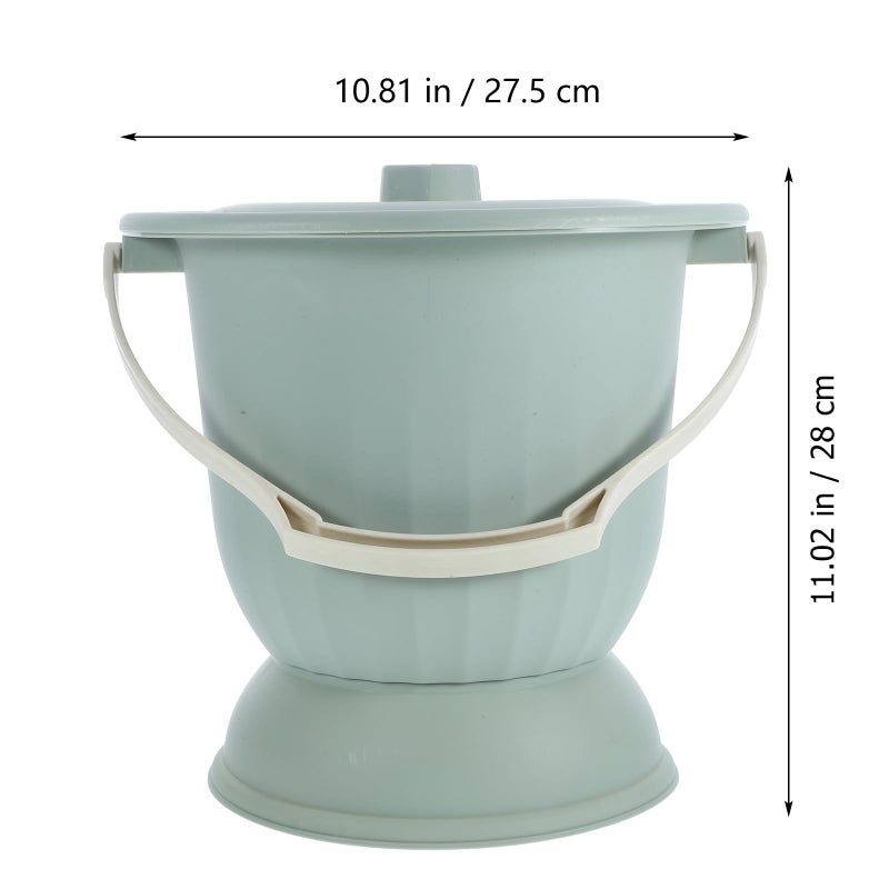 6.5L Plastic Bedpan With Lid Odor Resistant Portable Urinal For Elderly Disabled Use - Image 3
