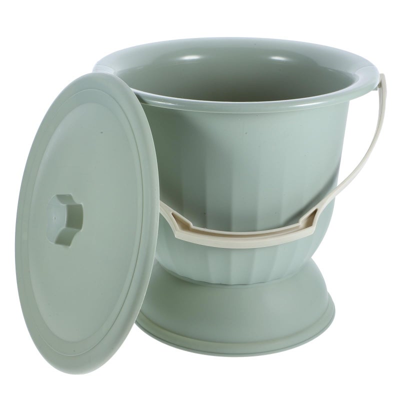 6.5L Plastic Bedpan With Lid Odor Resistant Portable Urinal For Elderly Disabled Use - Image 2