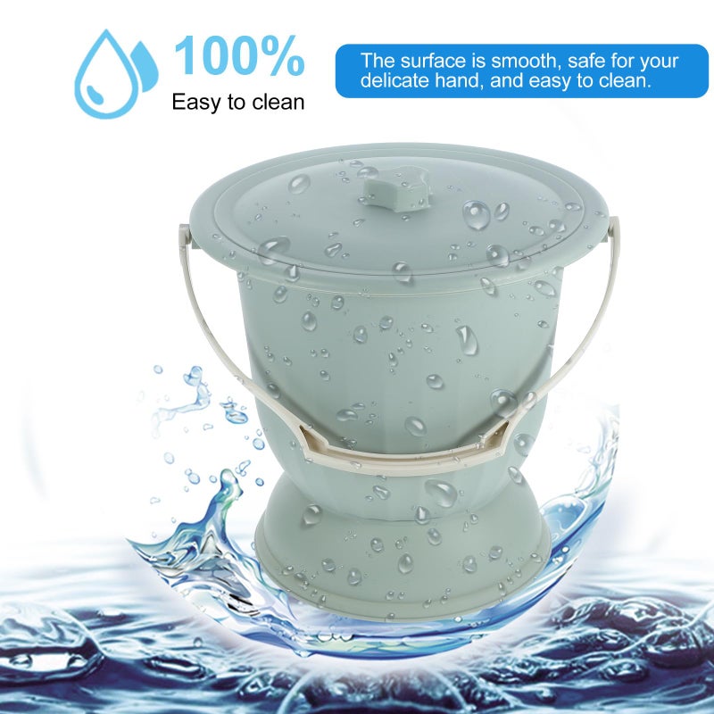 6.5L Plastic Bedpan With Lid Odor Resistant Portable Urinal For Elderly Disabled Use - Image 4