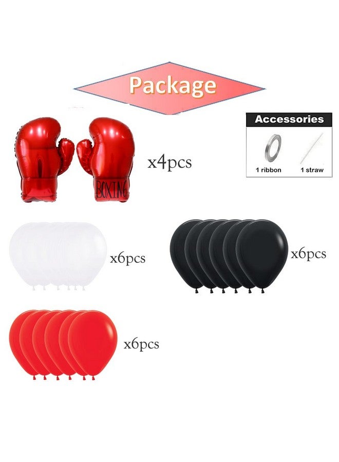CYMYLAR Boxing gloves balloons,boxing party decorations balloons,wrestling birthday party supplies balloon for youth boxing party decor/fight night party balloons  - Image 2