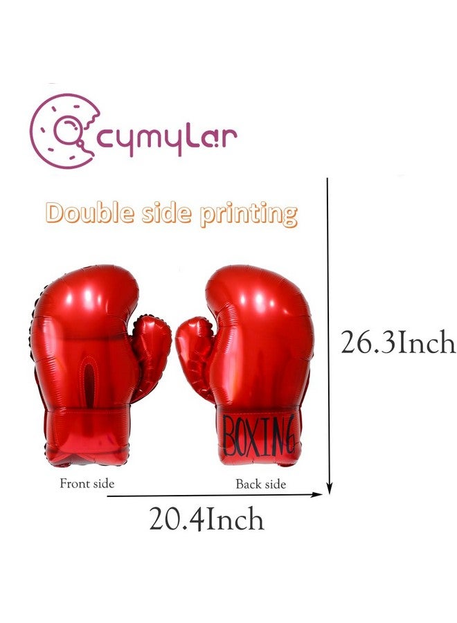 CYMYLAR Boxing gloves balloons,boxing party decorations balloons,wrestling birthday party supplies balloon for youth boxing party decor/fight night party balloons  - Image 3