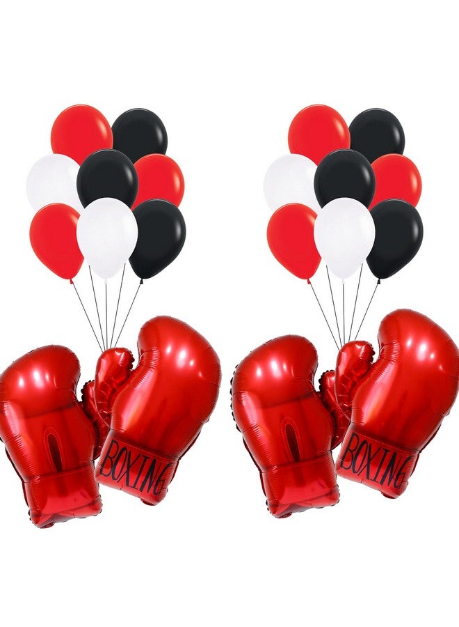 CYMYLAR Boxing gloves balloons,boxing party decorations balloons,wrestling birthday party supplies balloon for youth boxing party decor/fight night party balloons  - Image 1