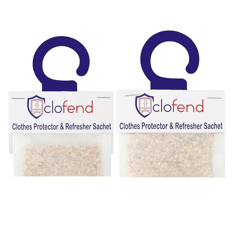 CLOFEND حقيبة كلوفيند لتعطير وحماية الملابس عبوة من 5 معطرات هواء لخزانة المنزل المكتب الحمام السيارة برائحة الورد والخزامى تدوم كل منها حتى 60 يومًا 5 جرام من الورد