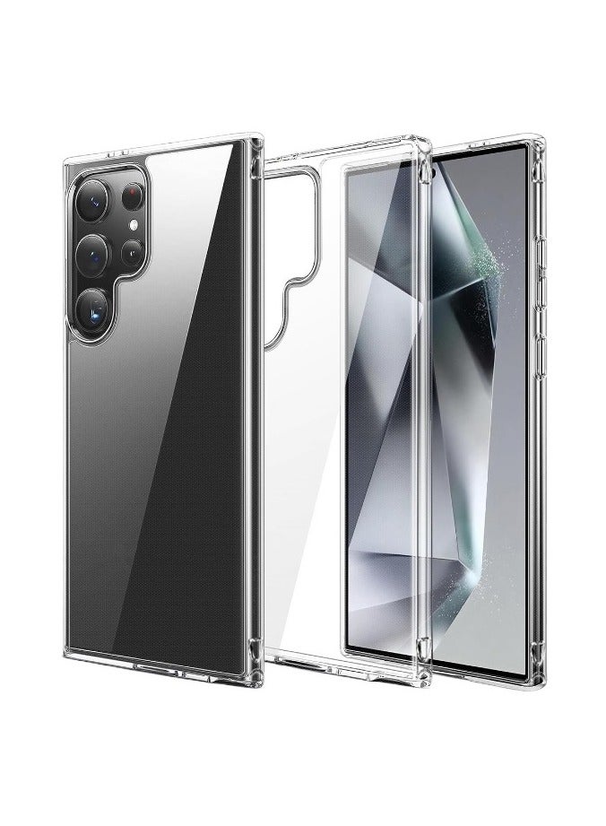 Clear Shockproof Case for Samsung Galaxy S25 Plus | PC+TPU Hybrid | AR Optical Coating | Anti-Yellowing | Full Protection Transparent Cover | Wireless Charging Compatible - Image 1