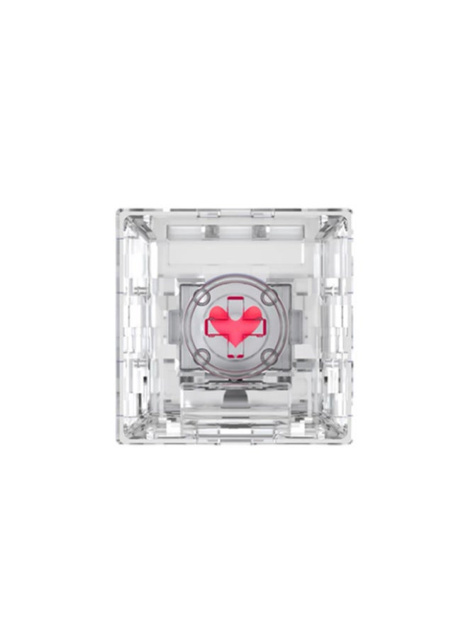 Ttc Powder V2 Moon Red Tea Quick Ice Silent Ace Silent Red Keycap Customized Mechanical Keyboard-Color:Rgb Tiger Axis  - Image 1