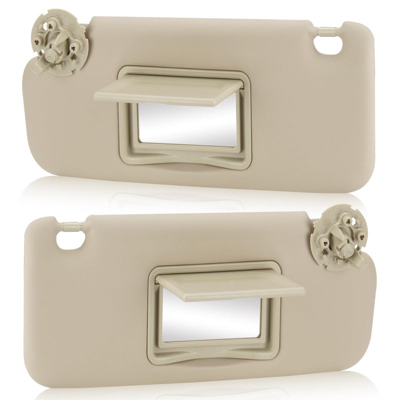 Beige Driver Left Passenger Right Side Sun Visor Replacement Compatible with 2011 2012 2013 2014 2015 2016 Chevy Chevrolet Cruze Replace 95034256 95034253 84126667 84126658