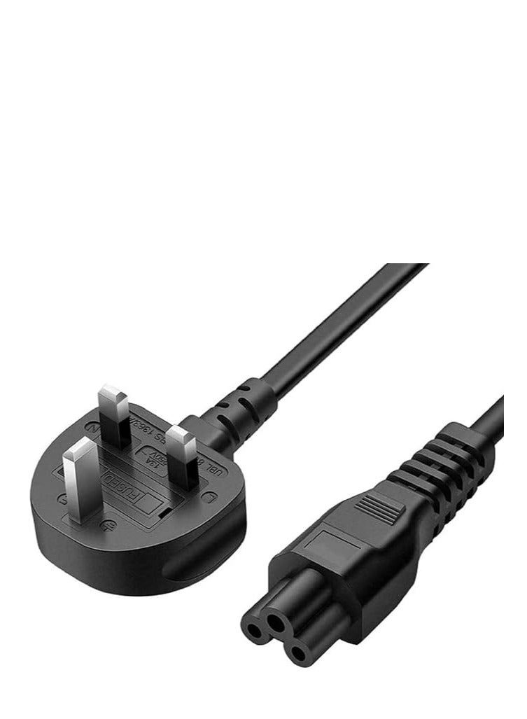 Terabyte Laptop Power Cable UK Plug to C5 3 pin Laptop Power lead - Image 2