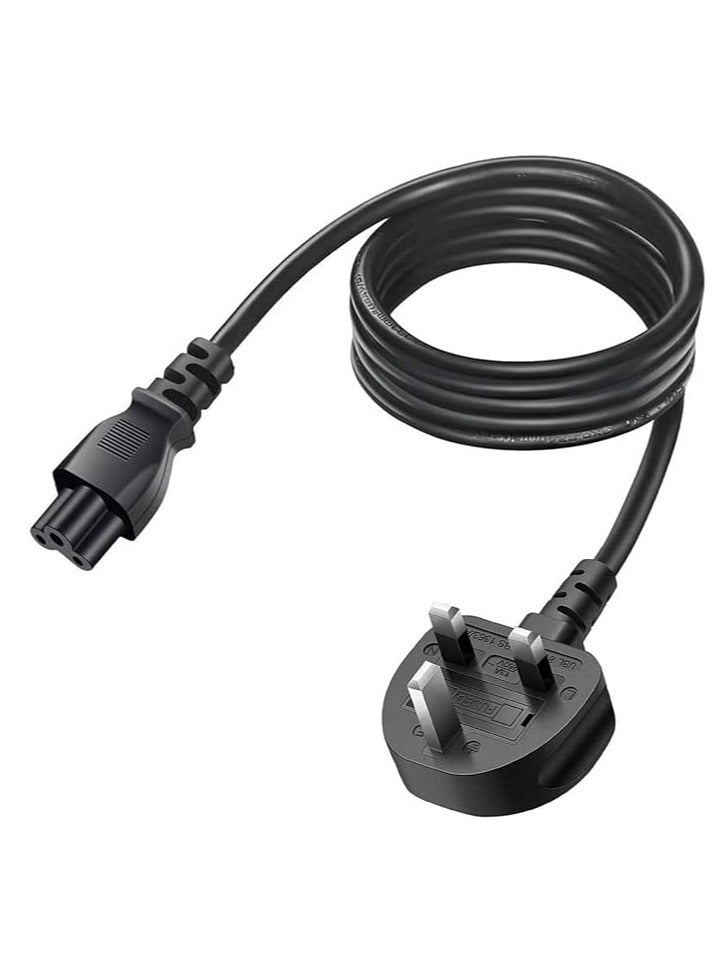 Terabyte Laptop Power Cable UK Plug to C5 3 pin Laptop Power lead - Image 3