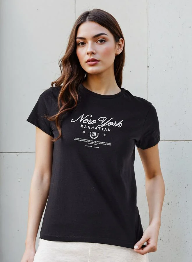 Splash FAV Regular Fit Cotton T-shirt with Graphic Print