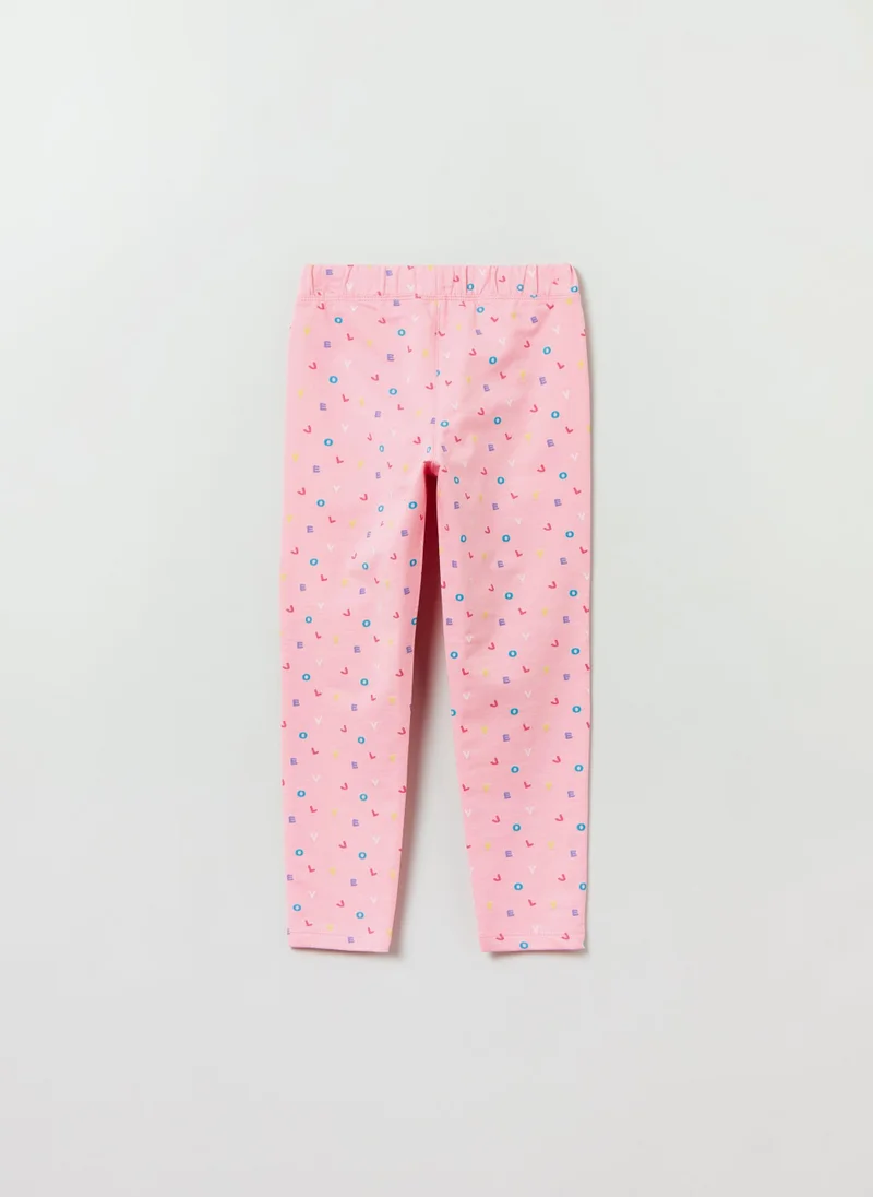 او في اس Treggings In Stretch Cotton With Print