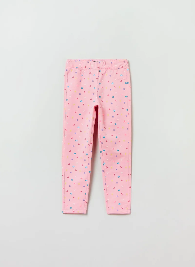 او في اس Treggings In Stretch Cotton With Print