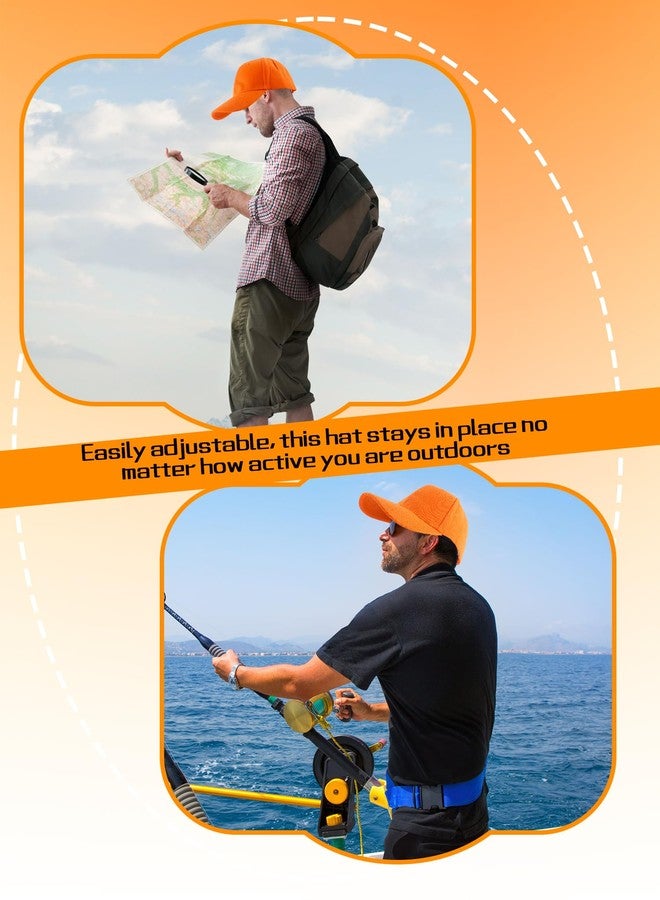 Skyebed 8 Pack Orange Trucker Hats Plain Baseball Caps Adjustable DIY Baseball Caps for Adult Men Women Camping Riding Outings Outdoor Sport - Image 4