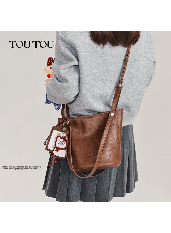 Toutou New Women's Bucket Bag Multi-use Large Capacity Mother-child Tote Commuter Bag New Year Valentine's Day Gift For Girlfriend - Image 1
