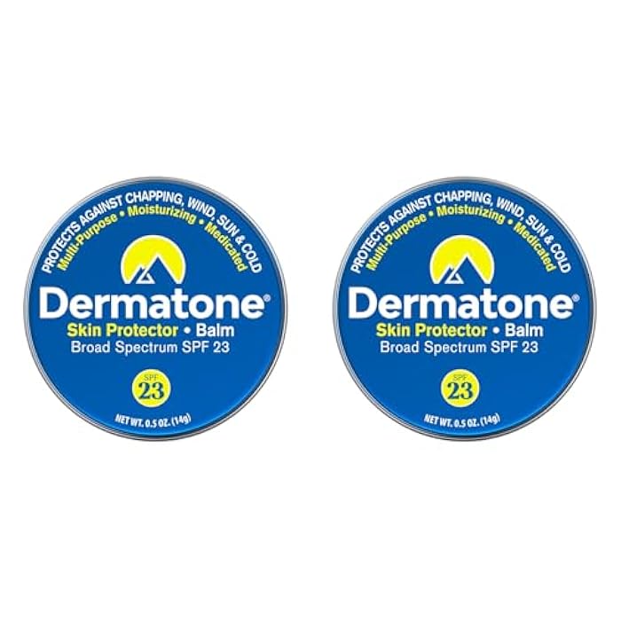 Dermatone Skin Protector Balm | Classic Tin 2-Pack Stocking Stuffer | All Year Long Skin Protection | Moisturizing | Heals & Repairs | SPF23 | Ski Balm | Advanced Skin Therapy, 0.5 oz - Image 1