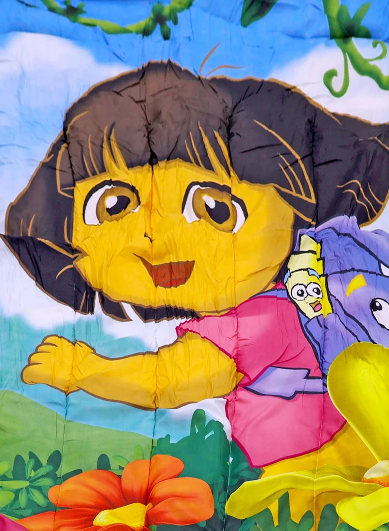 نكلوديون Trucare Dora the Explorer Comforter Sets - Kids Twin/Full Bed Set