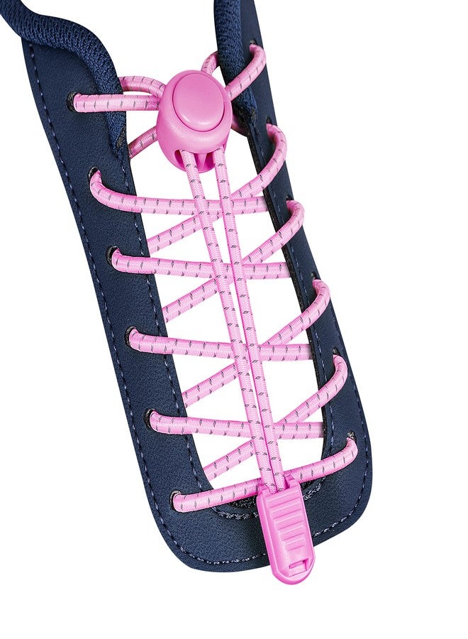 iLiveX No Tie Shoelaces - Tieless Elastic Shoe Laces - Strong Lock Laces - One Size Fits All for Adults and Kids, Pink, Full Size - Image 1