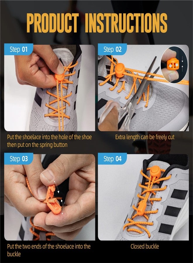 iLiveX No Tie Shoelaces - Tieless Elastic Shoe Laces - Strong Lock Laces - One Size Fits All for Adults and Kids, Pink, Full Size - Image 5