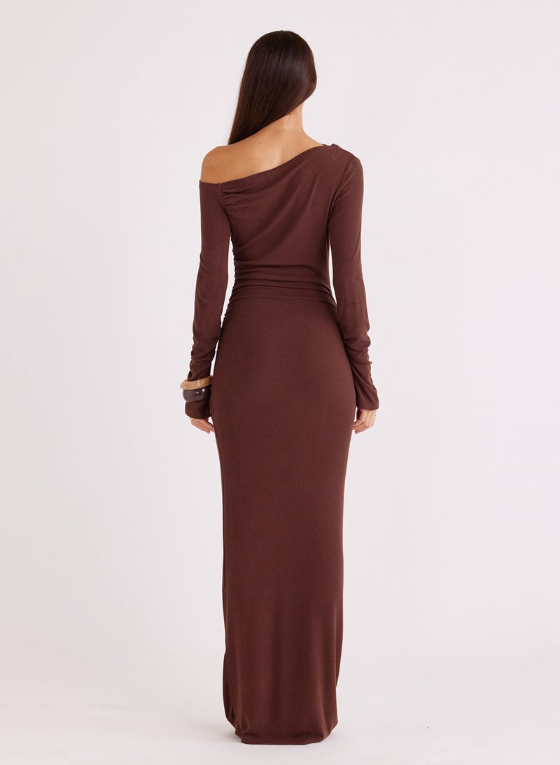 ساندايز فستان ماكسي بأكمام طويلة ضيق من رينا - Image 2