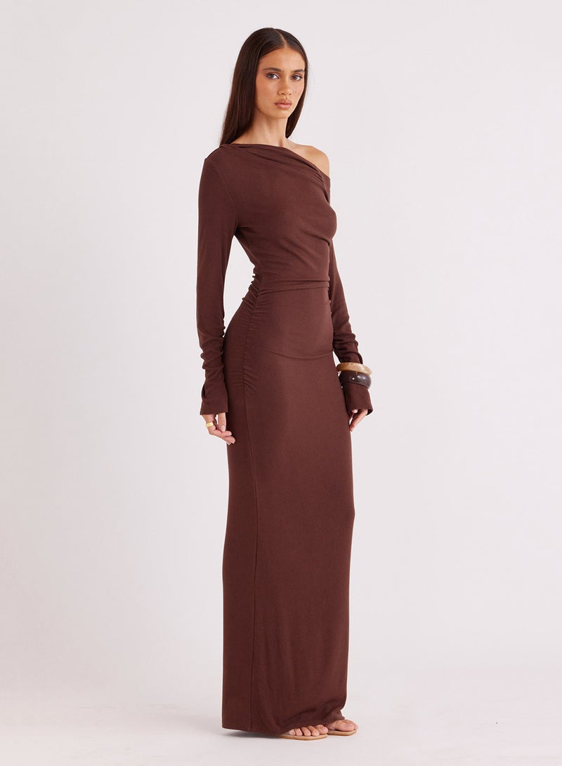 ساندايز فستان ماكسي بأكمام طويلة ضيق من رينا - Image 5