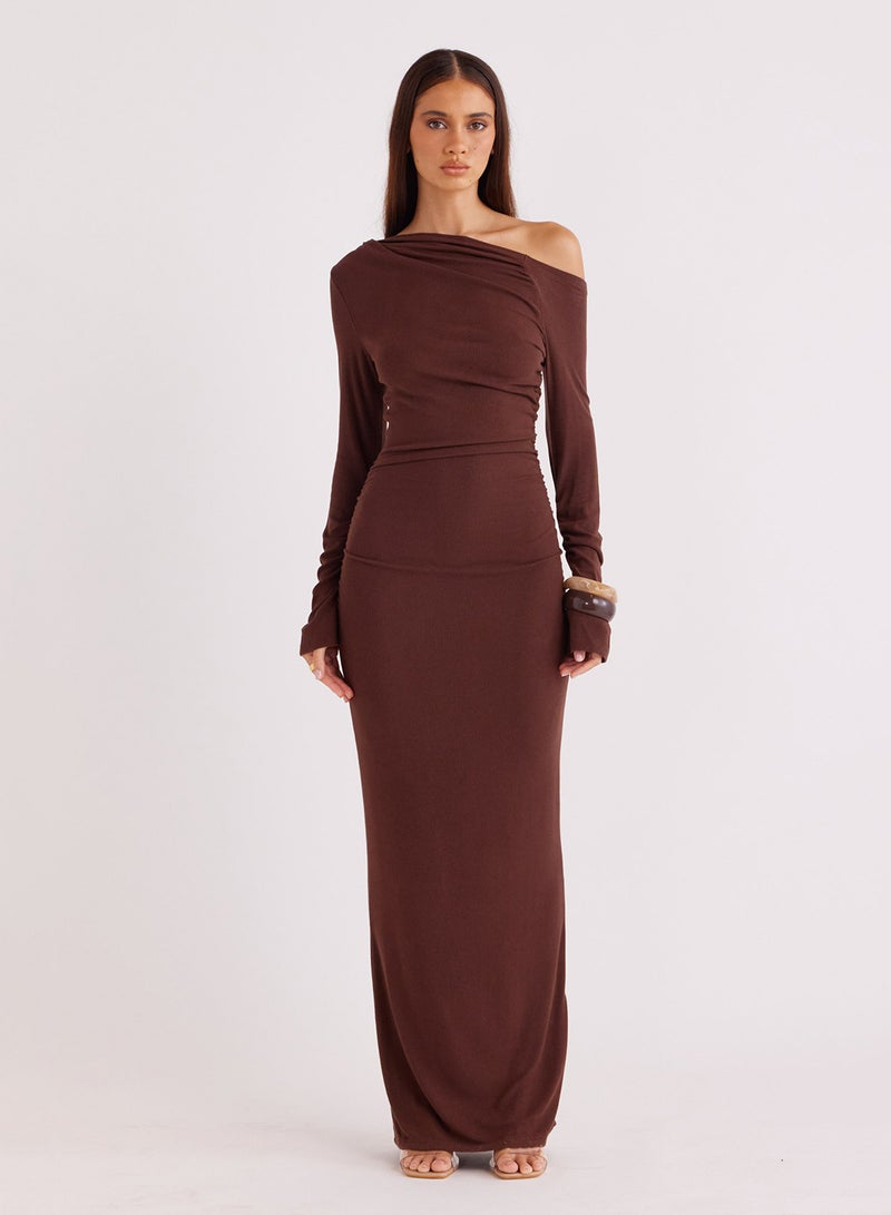 ساندايز فستان ماكسي بأكمام طويلة ضيق من رينا - Image 1