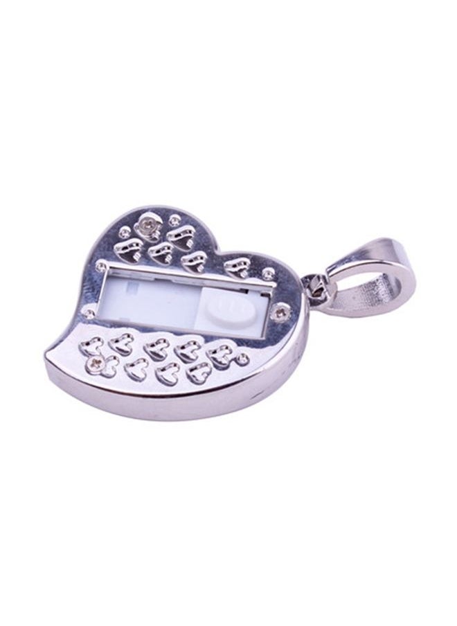 BURAQ Silver Heart Shaped Diamond Jewelry USB Flash Disk, Special for Valentines Day Gifts (16GB)  - Image 3