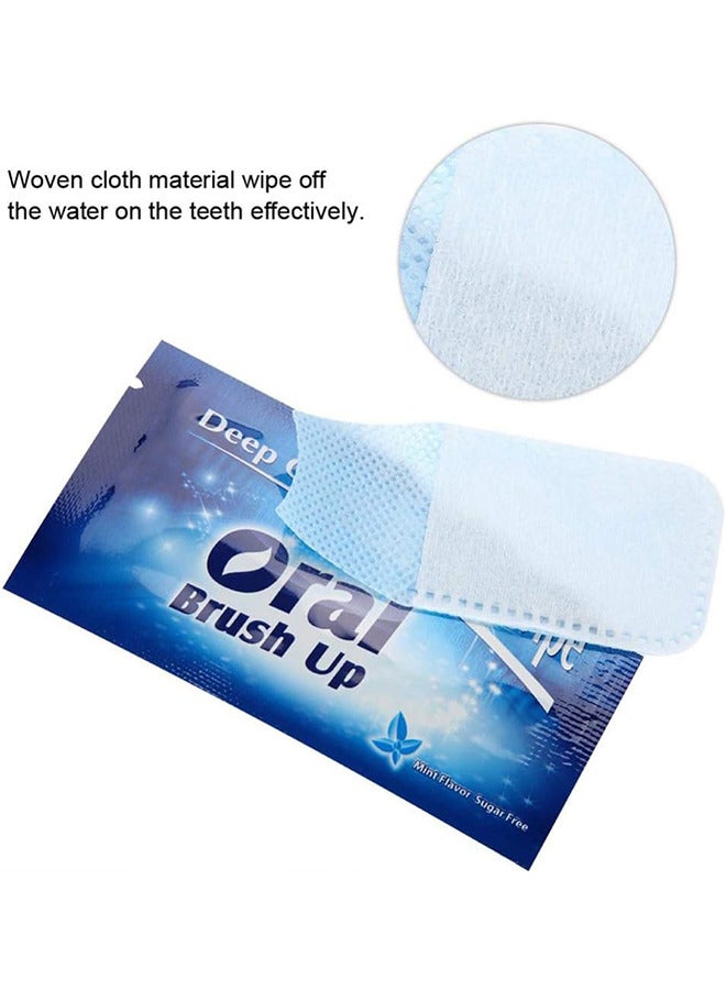 SMILEKIT 50PCS Mint-Flavored Oral Wipes, Teeth Whitening Wipes Oral Cleaning Wipe, Portable And Disposable For On-The-Go, Travelling, Office, Home, Sugar Free, For Deep Cleaning Oral Care - Image 2