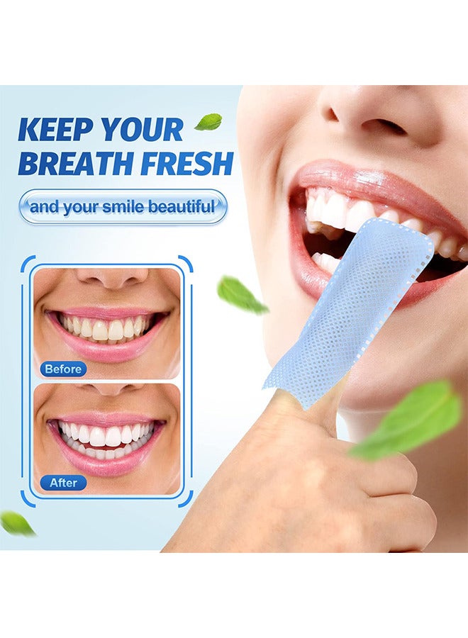 SMILEKIT 50PCS Mint-Flavored Oral Wipes, Teeth Whitening Wipes Oral Cleaning Wipe, Portable And Disposable For On-The-Go, Travelling, Office, Home, Sugar Free, For Deep Cleaning Oral Care - Image 3