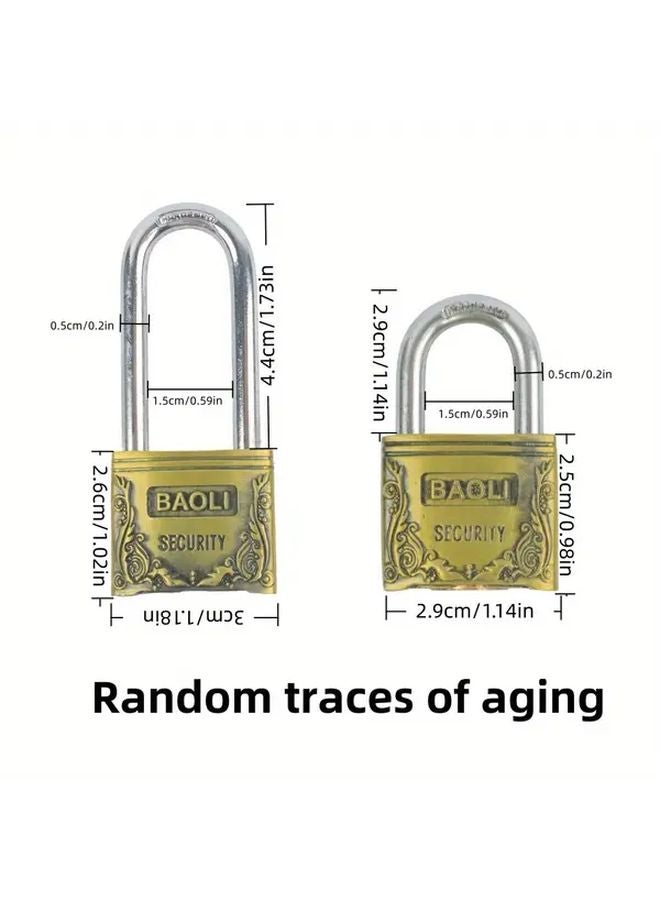 Antique Style Vintage Industrial Zinc Alloy Padlock Heavy Duty Hanging Lock With Key - Image 5