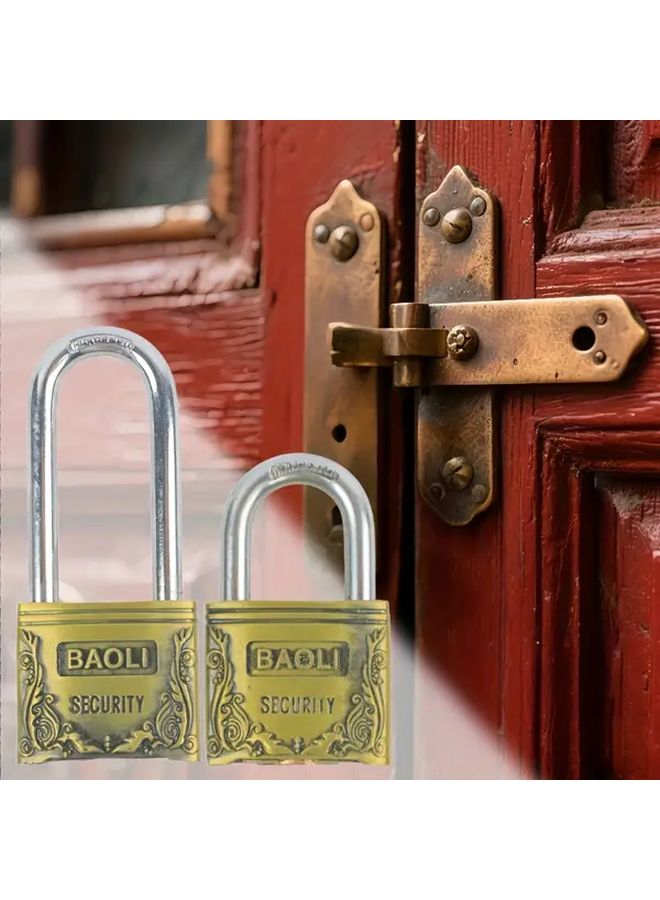 Antique Style Vintage Industrial Zinc Alloy Padlock Heavy Duty Hanging Lock With Key - Image 4