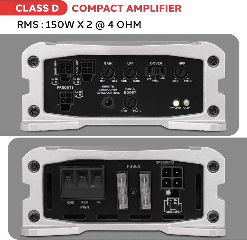Pyle 2-Channel Compact Class D Weather Resistant Amplifier System - 1000W Power, IPX4 Waterproof - Image 5