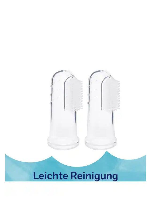 BabyDream German Brand, Extra Soft Silicone Finger Toothbrush Set, 2 Pieces – Gentle Cleaning for Baby’s Gums and First Teeth, Soothing Massage for Teething, Comfortable for Baby’s Sensitive Mouth.  - Image 5