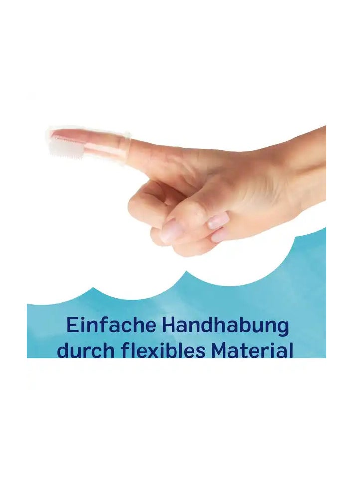 BabyDream German Brand, Extra Soft Silicone Finger Toothbrush Set, 2 Pieces – Gentle Cleaning for Baby’s Gums and First Teeth, Soothing Massage for Teething, Comfortable for Baby’s Sensitive Mouth.  - Image 4