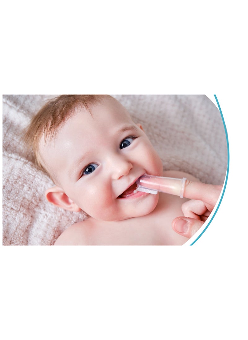 BabyDream German Brand, Extra Soft Silicone Finger Toothbrush Set, 2 Pieces – Gentle Cleaning for Baby’s Gums and First Teeth, Soothing Massage for Teething, Comfortable for Baby’s Sensitive Mouth.  - Image 2