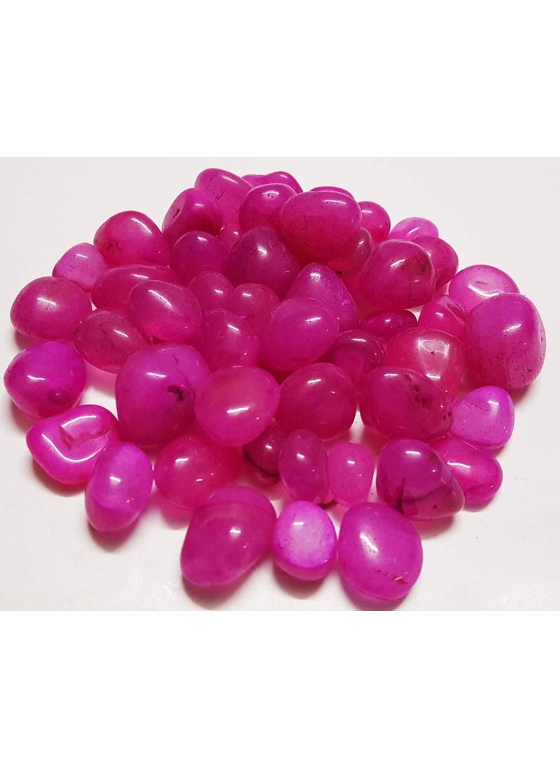 OhhSome Ohhsome Ruby Colour Oynx Pebbles Glass Glossy and Decorative Garden 1Kg  - Image 1