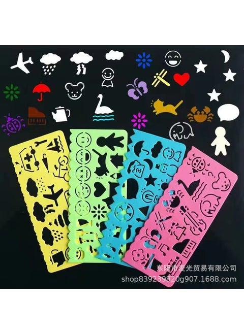 Colorful Scratch Art Paper for Kids A4 Color Scratch template [4 pack]]