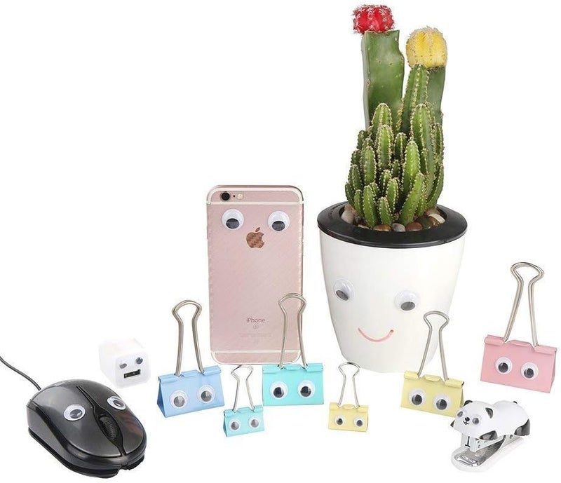 Decora 1000 Pieces 8mm Round Wiggly Googly Eyes with Self-Adhesive for Scrapbooking and Crafts - Image 5