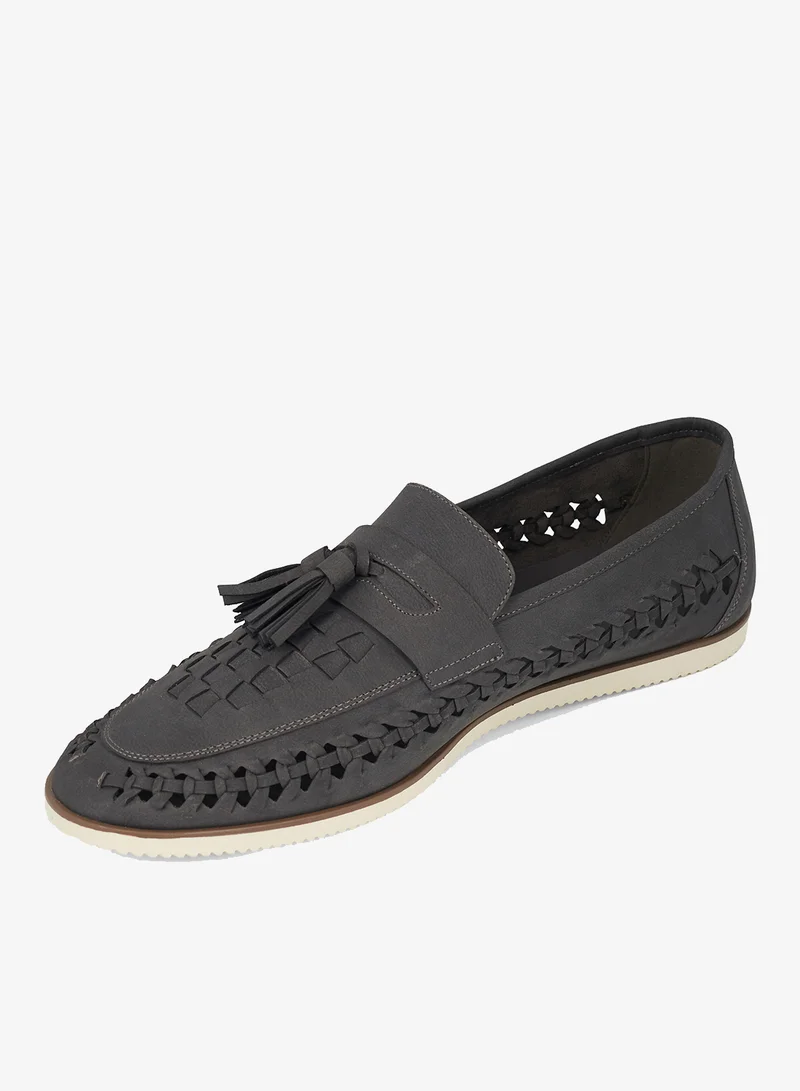 BRAVE SOUL  MENS PU LOAFER; CREAM SOLE DETAIL; TASSLE DETAILING for Men | Best Price UAE