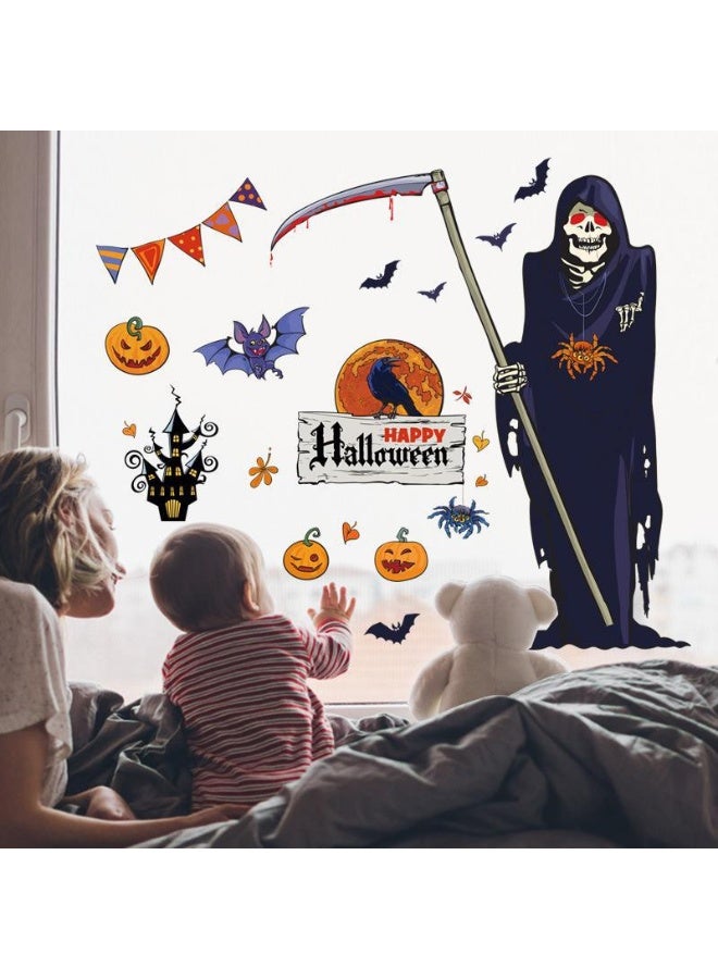 NIBEMINENT Creative Halloween Pumpkin Wall Stickers - The Perfect Choice to Enhance Festive Atmosphere