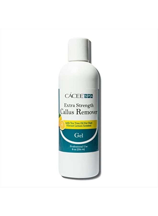 cacee Callus Remover for Feet 8oz, Gel Formula with Tea Tree Oil & Lemon Scent, Works Great with Foot Scrubber, Foot File, or Pumice Stone, Callous or Corn Remover - Image 1