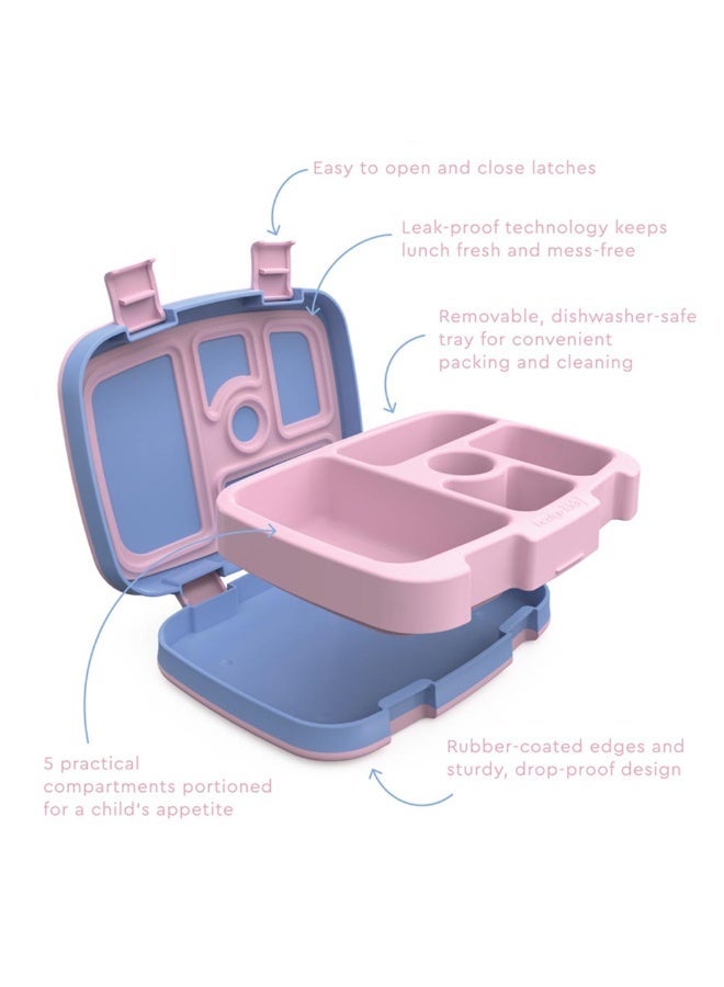 Bentgo Kids Prints Leak Proof, 5 - Compartment Bento - Style Kids Lunch Box - Ideal Portion Sizes For Ages 3 To 7 - Bpa Free, Dishwasher Safe, Food - Safe Materials - 2022 Collection - Carousel Unicorns - Image 4