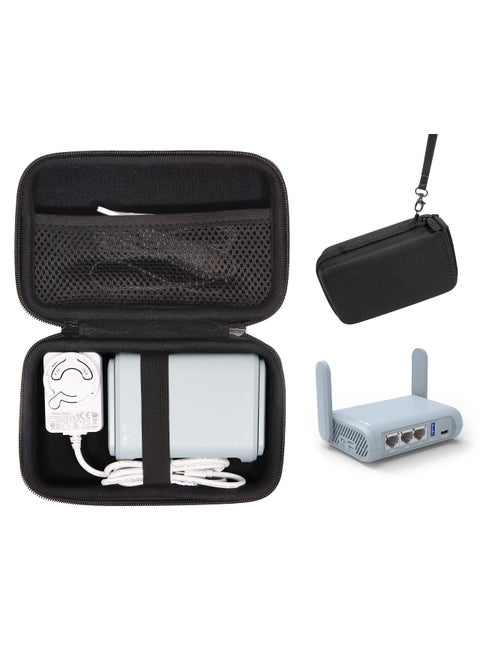 CaseSack case for GL.iNet GL-MT3000 (Beryl AX), GL-AXT1800, GL-A1300 Travel Router, Portable WiFi Router and AC Adapter, Also for GL-AR750S-Ext, GL-AR750, GL-MV1000