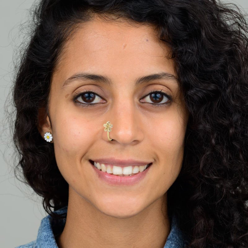 CrazyPiercing Fake Nose Ring CZ African Nose Cuffs Gold Faux Septum Nose Rings Clip on Nose Jewelry for Woman Non Pierced Jewelry (9 Clip Nose Ring) - Image 5