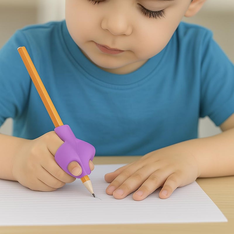 Vemlons Pencil Gripper For Kids Writing - Set of 3 Pcs, Writing Supplies for Kids | Pencil Gripper 3 Year | Pencil Grip for 5 Year | Pencil Grips - Image 2