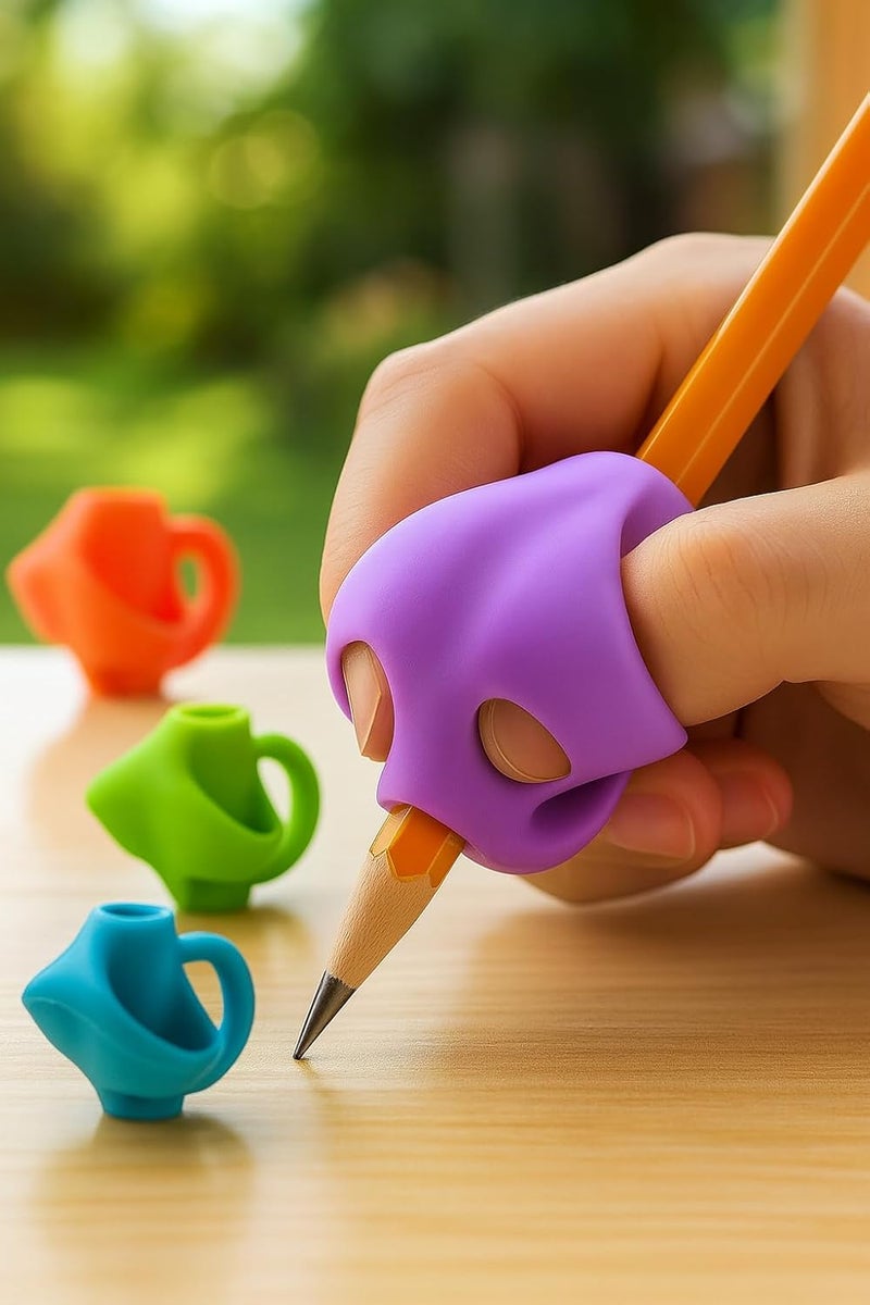 Vemlons Pencil Gripper For Kids Writing - Set of 3 Pcs, Writing Supplies for Kids | Pencil Gripper 3 Year | Pencil Grip for 5 Year | Pencil Grips - Image 5