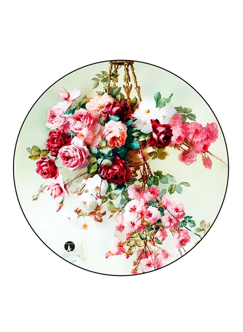 RKN Flowers Printed Fridge Magnet  Round  Multicolour - Image 2