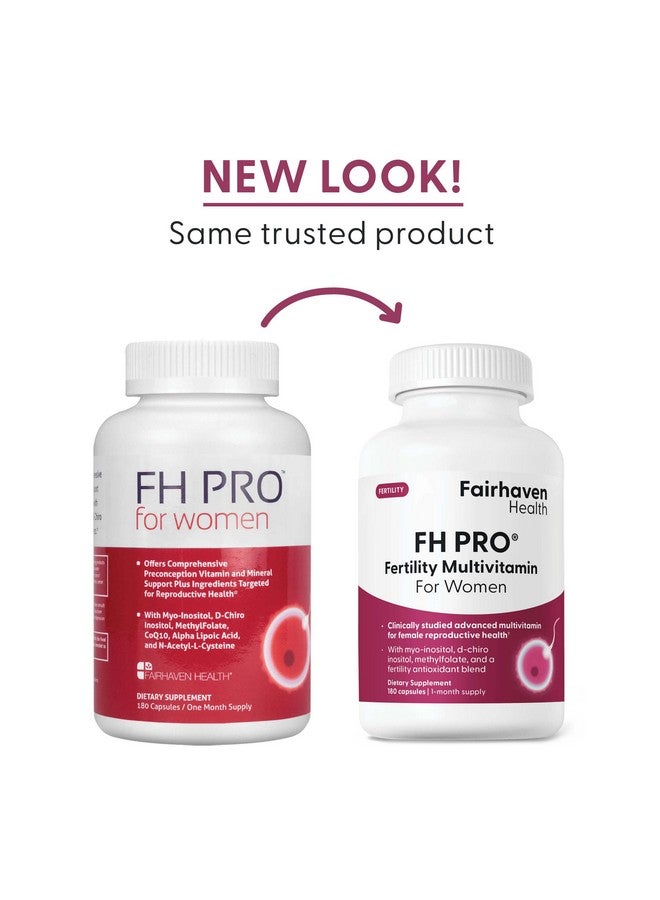 فايرهايفن هيلث Fairhaven Health FH Pro للنساء | مكمل غذائي ممتاز للخصوبة للنساء | انتظام الدورة الشهرية وجودة البويضات للنساء | فيتامينات متعددة للنساء لدعم الحمل | 180 كبسولة | إمداد لمدة شهر - Image 3