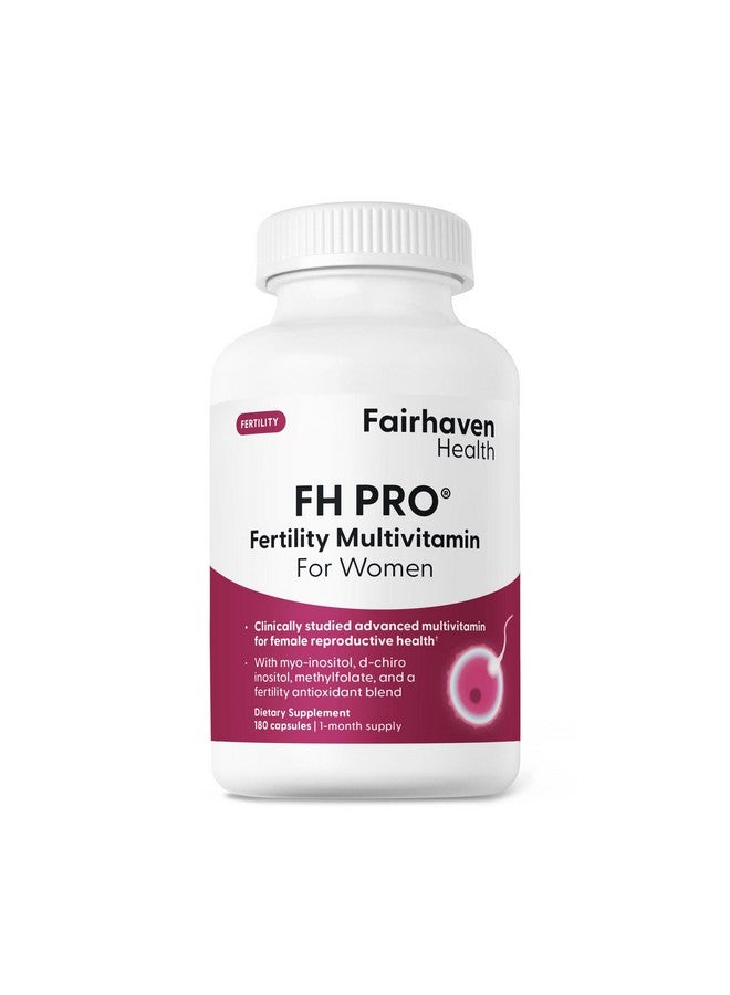 فايرهايفن هيلث Fairhaven Health FH Pro للنساء | مكمل غذائي ممتاز للخصوبة للنساء | انتظام الدورة الشهرية وجودة البويضات للنساء | فيتامينات متعددة للنساء لدعم الحمل | 180 كبسولة | إمداد لمدة شهر - Image 1