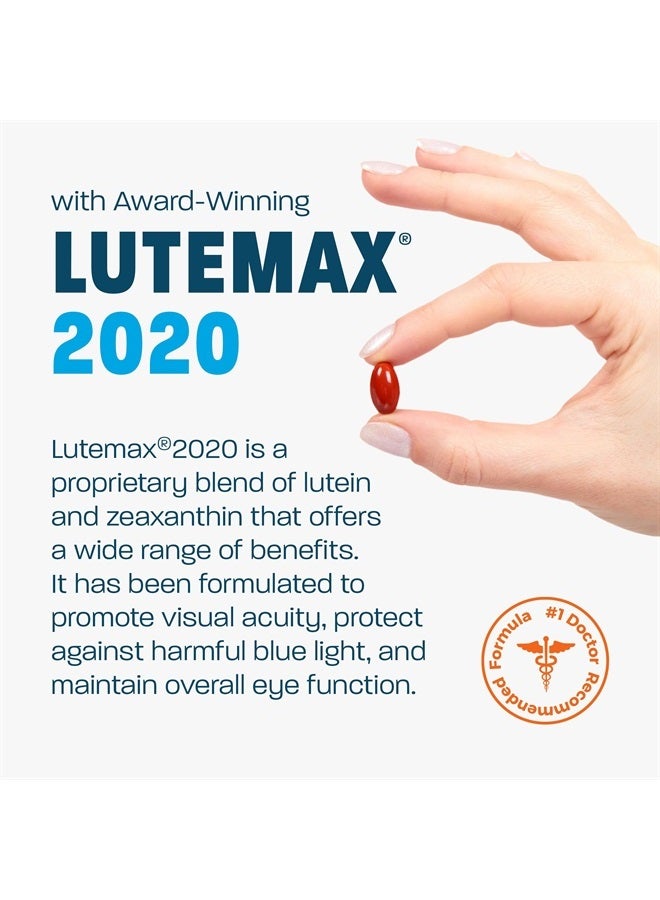 Vision Protection AREDS 2 Eye Vitamin & Mineral Supplement for Ocular Health, Lutemax 2020 with Natural Eye Institute AREDS 2 Study Ingredients Lutein, Vitamin C, & Zeaxanthin, 120 Mini Softgels - Image 5